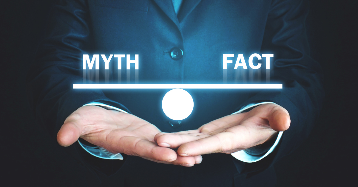 Person weighing myth vs fact