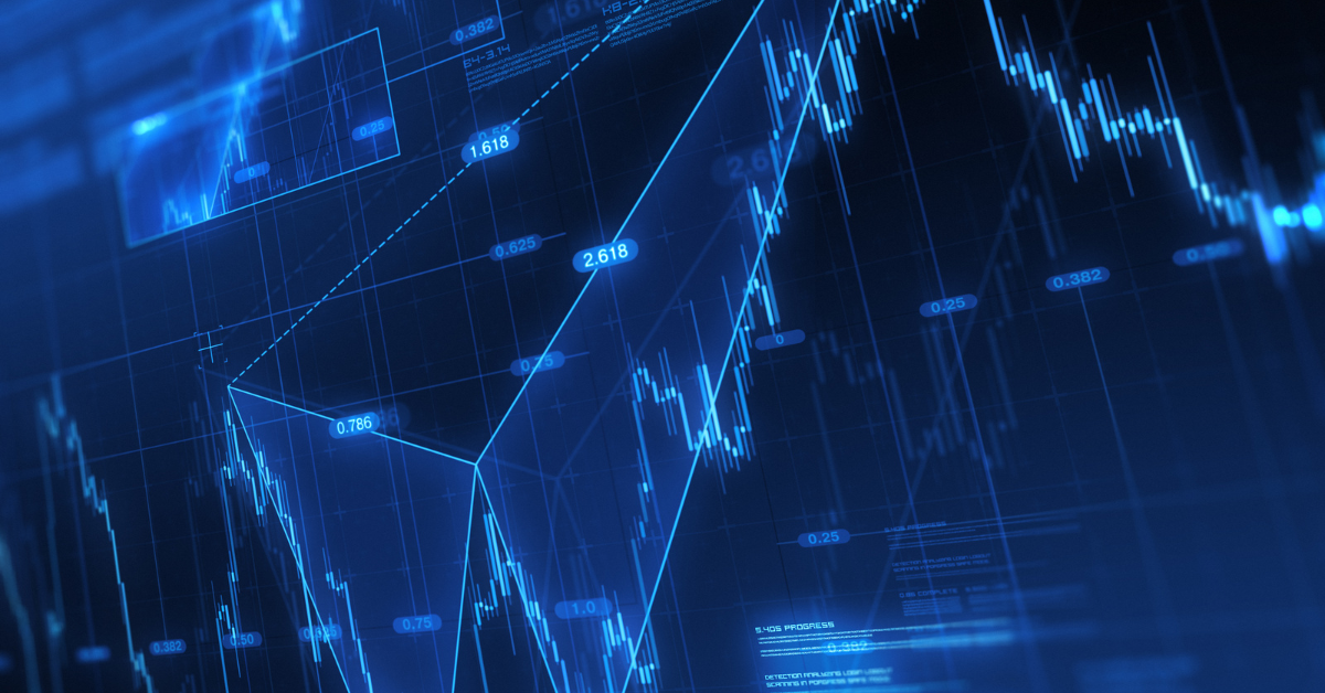 blue digital graph